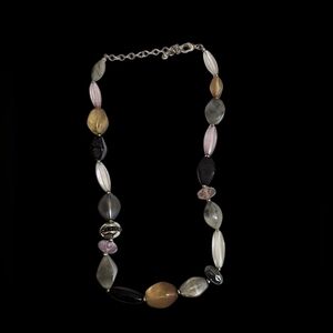 Earth tone beaded choker necklace